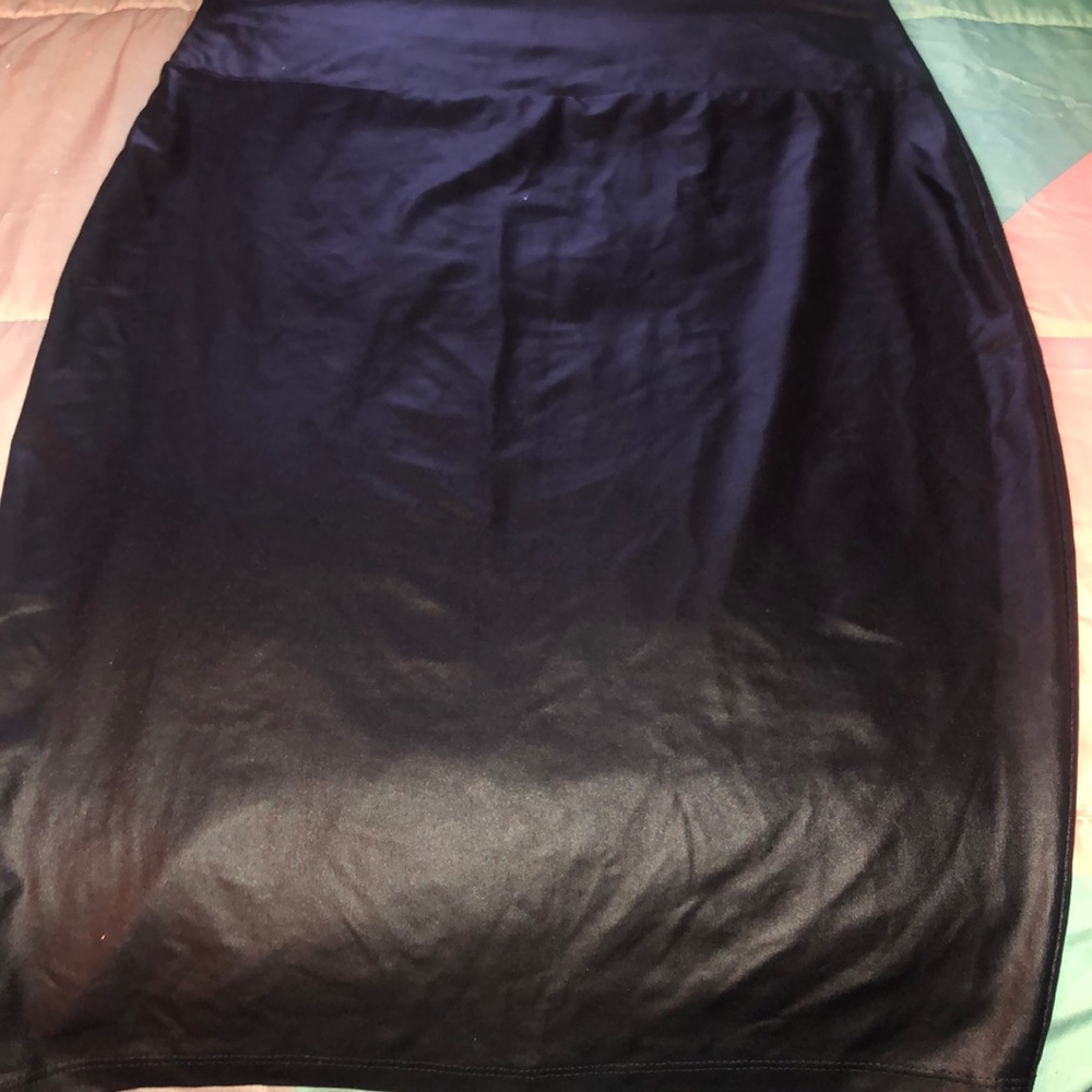 Faux leather skirt